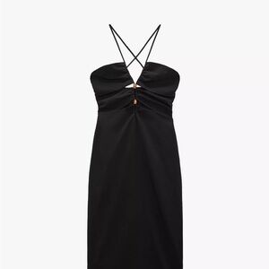 Elegant Black Strappy Dress